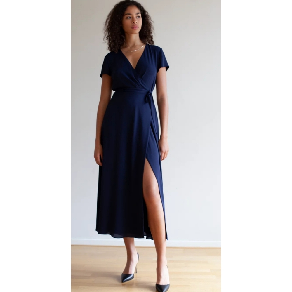 Aritzia Babaton Slit Wrap Dress